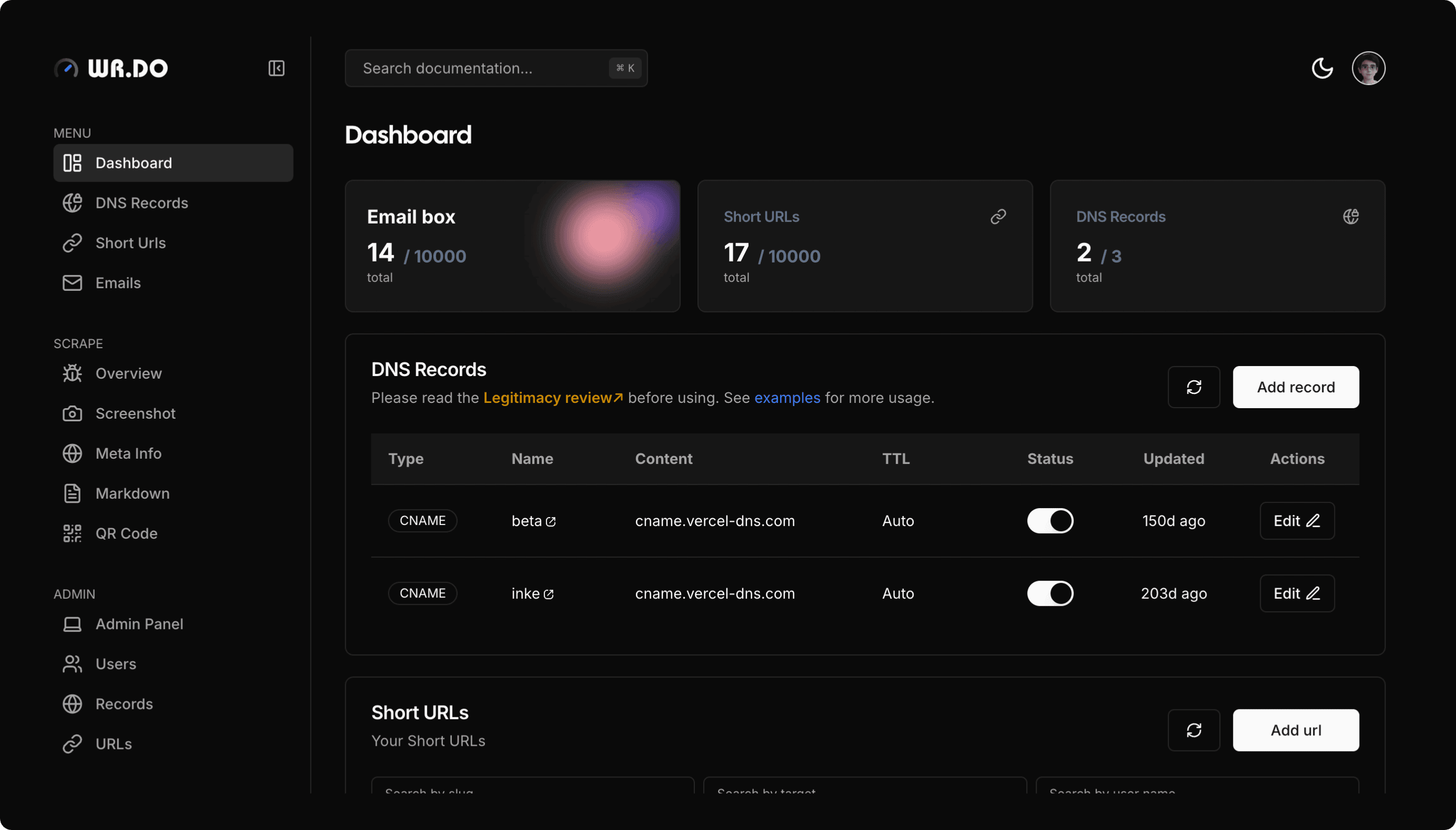 dark preview landing